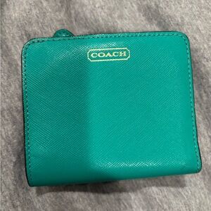 Coach Turquoise Leather Wallet